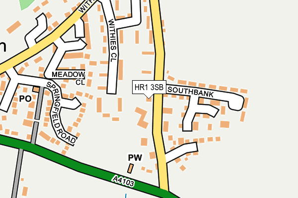HR1 3SB map - OS OpenMap – Local (Ordnance Survey)