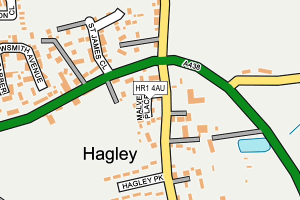 HR1 4AU map - OS OpenMap – Local (Ordnance Survey)