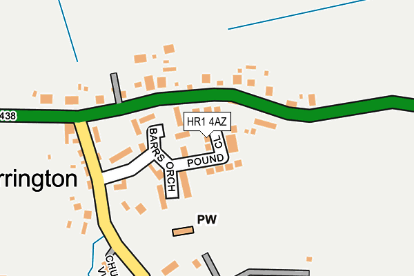 HR1 4AZ map - OS OpenMap – Local (Ordnance Survey)