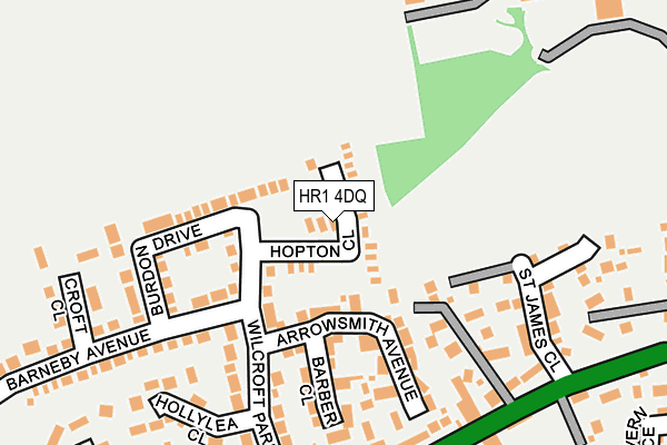 HR1 4DQ map - OS OpenMap – Local (Ordnance Survey)