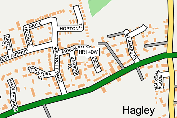 HR1 4DW map - OS OpenMap – Local (Ordnance Survey)