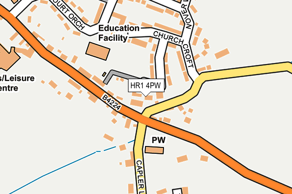 HR1 4PW map - OS OpenMap – Local (Ordnance Survey)