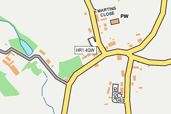 HR1 4QW map - OS OpenMap – Local (Ordnance Survey)