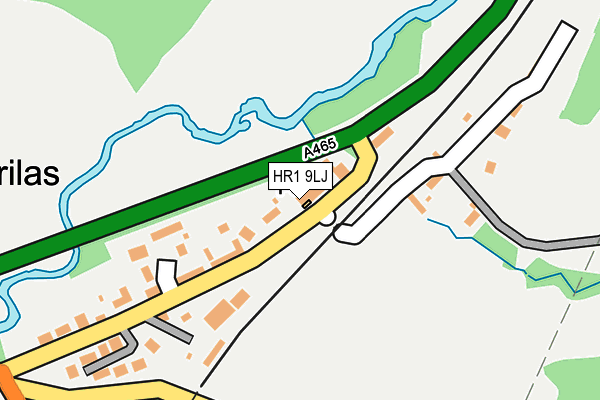 HR1 9LJ map - OS OpenMap – Local (Ordnance Survey)