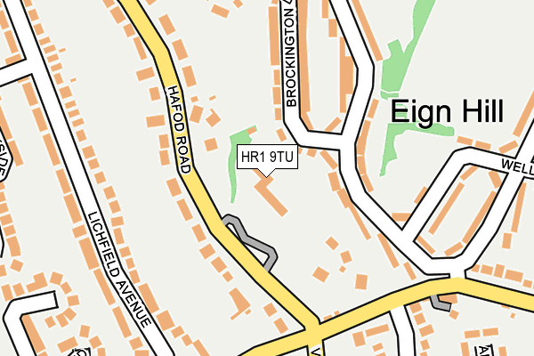 HR1 9TU map - OS OpenMap – Local (Ordnance Survey)