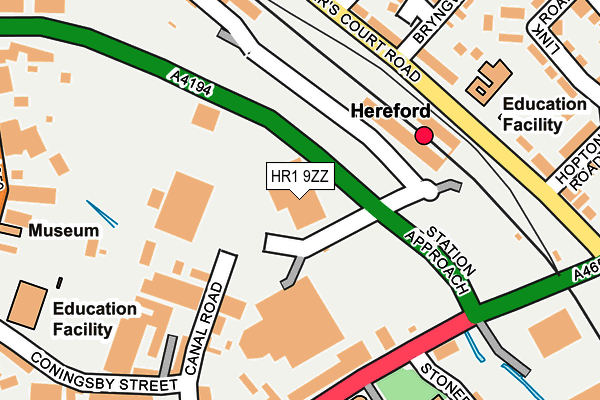 HR1 9ZZ map - OS OpenMap – Local (Ordnance Survey)