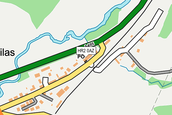 HR2 0AZ map - OS OpenMap – Local (Ordnance Survey)