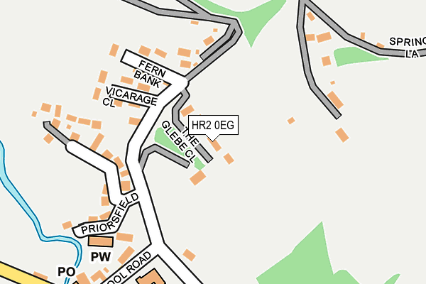 HR2 0EG map - OS OpenMap – Local (Ordnance Survey)