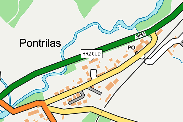 HR2 0UD map - OS OpenMap – Local (Ordnance Survey)