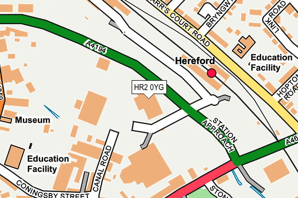 HR2 0YG map - OS OpenMap – Local (Ordnance Survey)