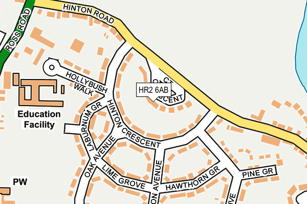 HR2 6AB map - OS OpenMap – Local (Ordnance Survey)