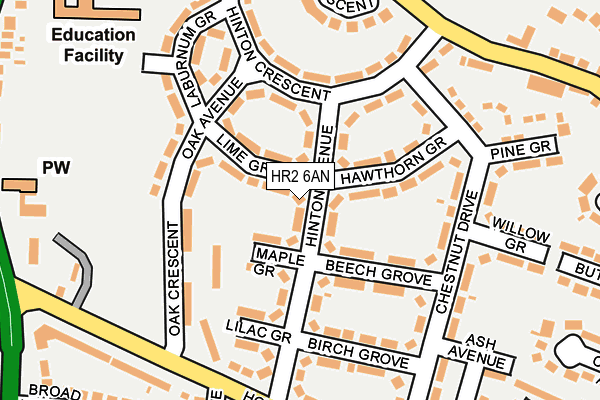 HR2 6AN map - OS OpenMap – Local (Ordnance Survey)