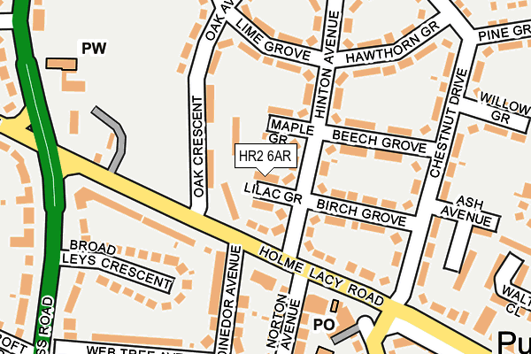 HR2 6AR map - OS OpenMap – Local (Ordnance Survey)