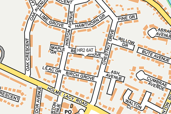 HR2 6AT map - OS OpenMap – Local (Ordnance Survey)