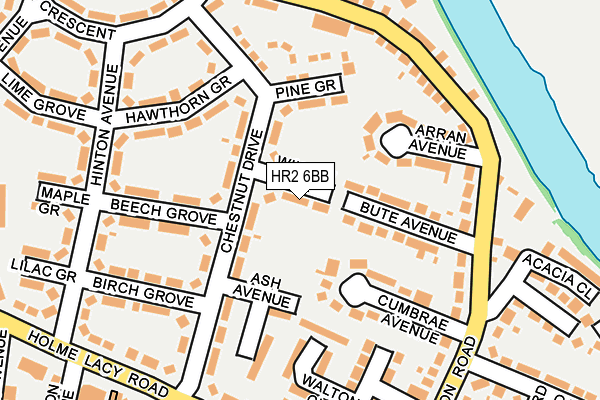 HR2 6BB map - OS OpenMap – Local (Ordnance Survey)