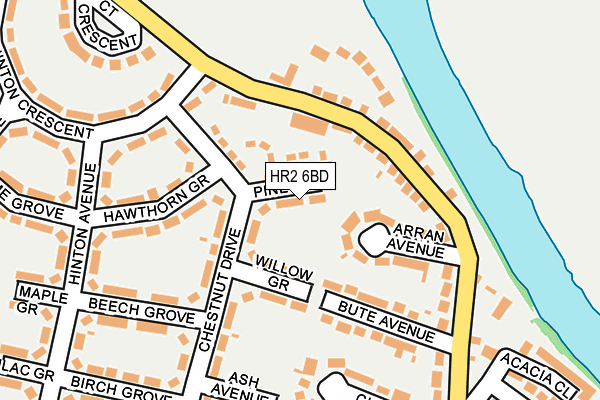 HR2 6BD map - OS OpenMap – Local (Ordnance Survey)