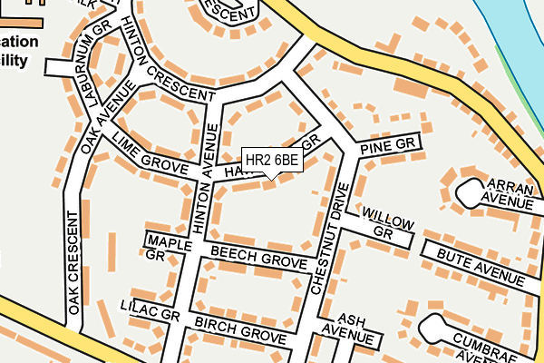 HR2 6BE map - OS OpenMap – Local (Ordnance Survey)