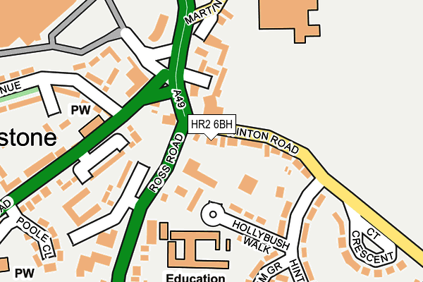 HR2 6BH map - OS OpenMap – Local (Ordnance Survey)