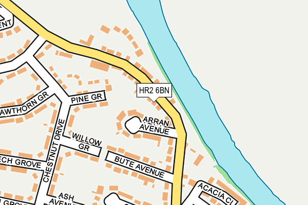 HR2 6BN map - OS OpenMap – Local (Ordnance Survey)
