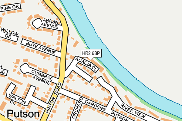 HR2 6BP map - OS OpenMap – Local (Ordnance Survey)