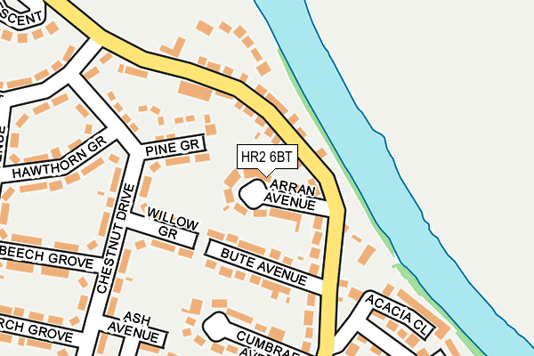 HR2 6BT map - OS OpenMap – Local (Ordnance Survey)