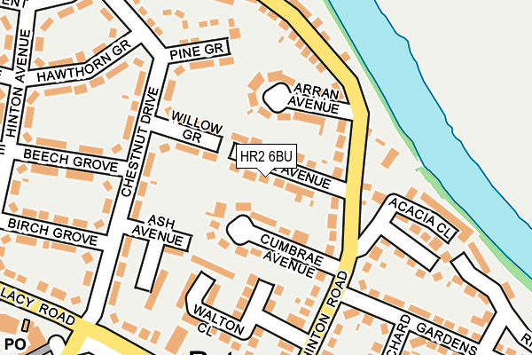 HR2 6BU map - OS OpenMap – Local (Ordnance Survey)
