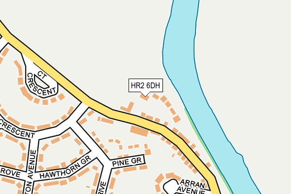 HR2 6DH map - OS OpenMap – Local (Ordnance Survey)
