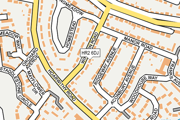 HR2 6DJ map - OS OpenMap – Local (Ordnance Survey)