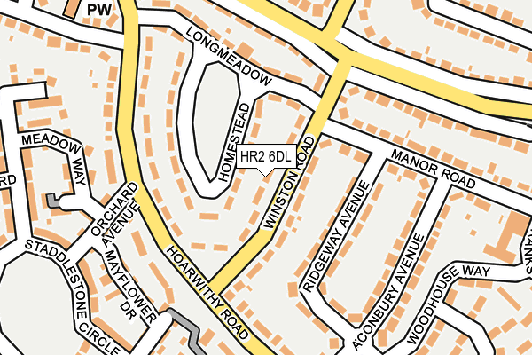 HR2 6DL map - OS OpenMap – Local (Ordnance Survey)