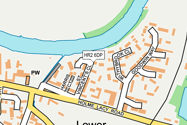 HR2 6DP map - OS OpenMap – Local (Ordnance Survey)