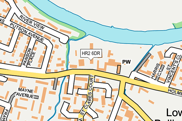 HR2 6DR map - OS OpenMap – Local (Ordnance Survey)