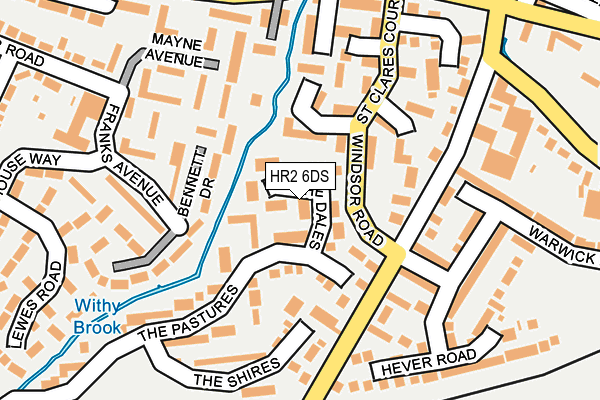 HR2 6DS map - OS OpenMap – Local (Ordnance Survey)