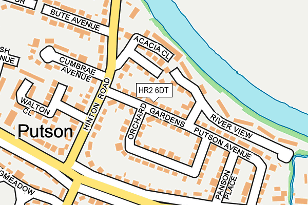 HR2 6DT map - OS OpenMap – Local (Ordnance Survey)