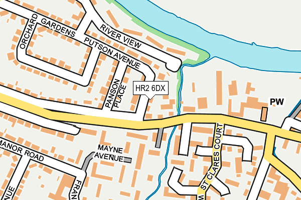 HR2 6DX map - OS OpenMap – Local (Ordnance Survey)