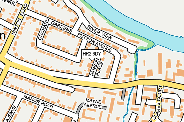 HR2 6DY map - OS OpenMap – Local (Ordnance Survey)