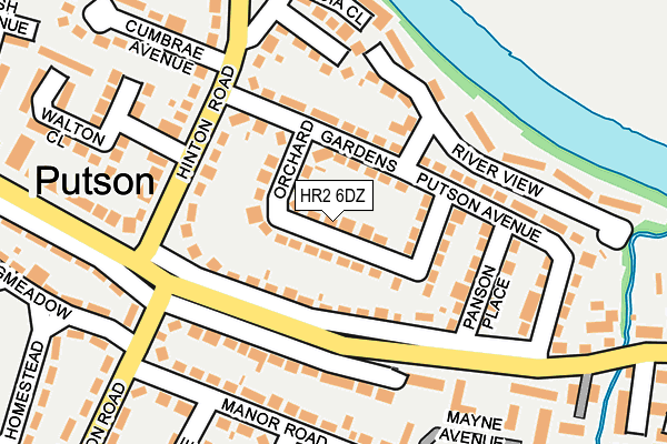 HR2 6DZ map - OS OpenMap – Local (Ordnance Survey)