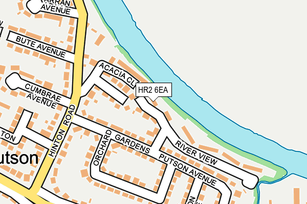 HR2 6EA map - OS OpenMap – Local (Ordnance Survey)