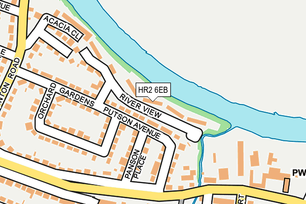 HR2 6EB map - OS OpenMap – Local (Ordnance Survey)