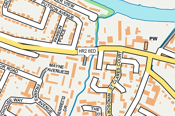 HR2 6ED map - OS OpenMap – Local (Ordnance Survey)
