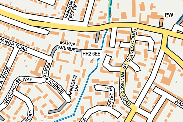 HR2 6EE map - OS OpenMap – Local (Ordnance Survey)