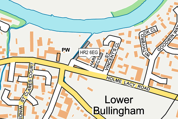 HR2 6EG map - OS OpenMap – Local (Ordnance Survey)