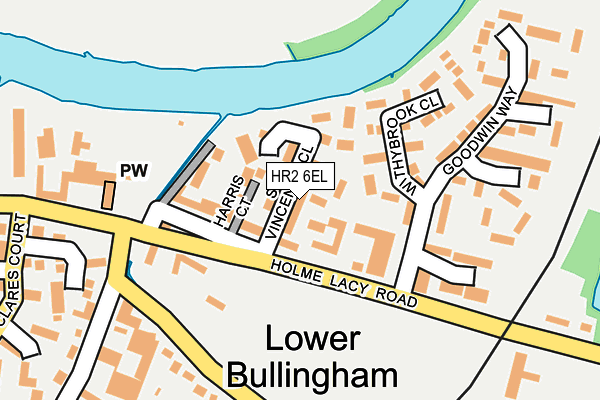 HR2 6EL map - OS OpenMap – Local (Ordnance Survey)