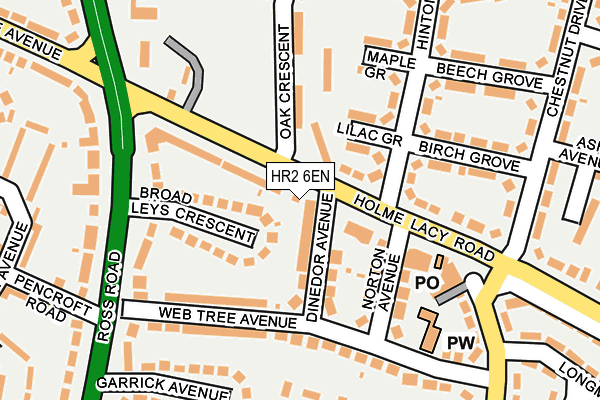 HR2 6EN map - OS OpenMap – Local (Ordnance Survey)