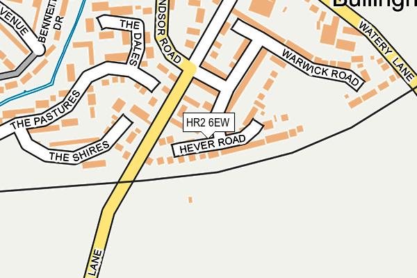 HR2 6EW map - OS OpenMap – Local (Ordnance Survey)