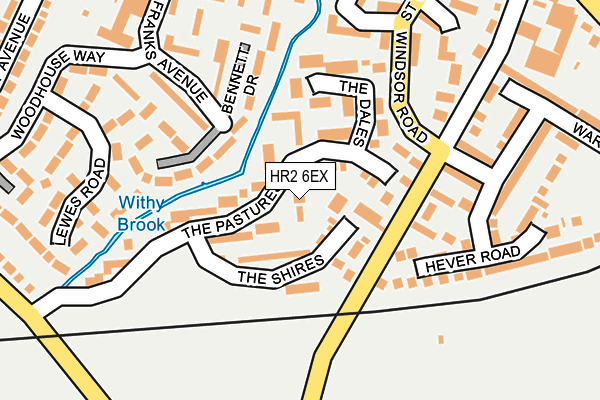 HR2 6EX map - OS OpenMap – Local (Ordnance Survey)
