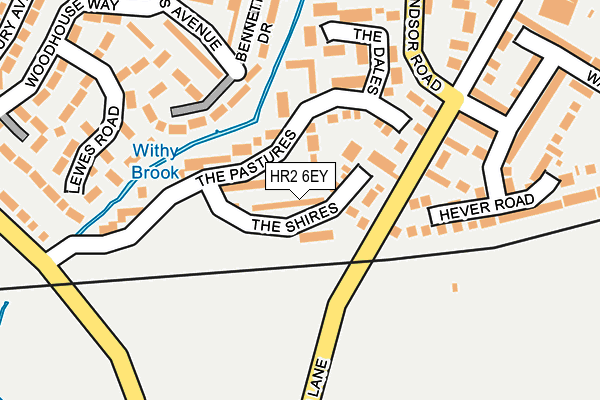 HR2 6EY map - OS OpenMap – Local (Ordnance Survey)