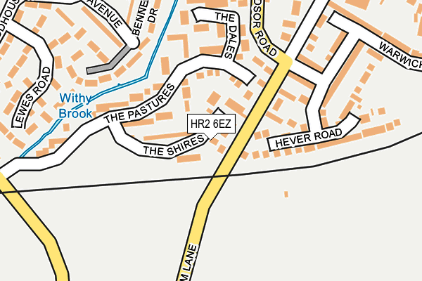 HR2 6EZ map - OS OpenMap – Local (Ordnance Survey)