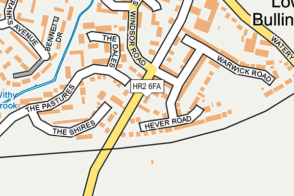 HR2 6FA map - OS OpenMap – Local (Ordnance Survey)