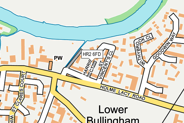 HR2 6FD map - OS OpenMap – Local (Ordnance Survey)