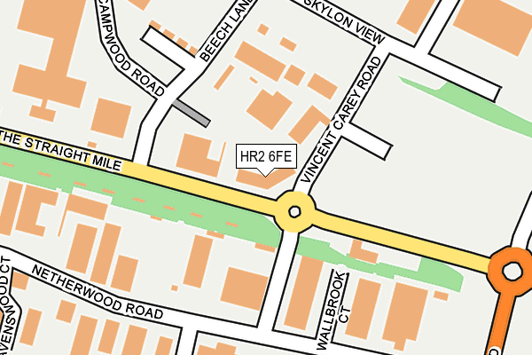 HR2 6FE map - OS OpenMap – Local (Ordnance Survey)